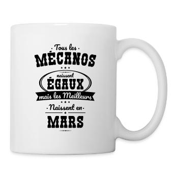 Mécanos égaux meilleurs naissent en Mars - Mug blanc - blanc - Droite