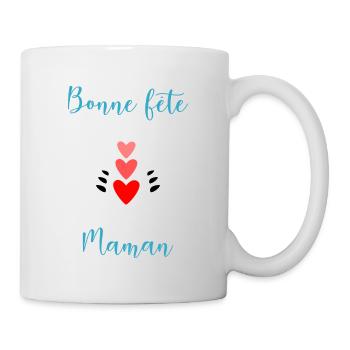 MAMIE. FÊTE DES MÈRES. BONNE FÊTE MAMIE. JE T'AIME - Mug blanc - blanc - Droite