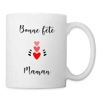 MAMIE. FÊTE DES MÈRES. BONNE FÊTE MAMIE. JE T'AIME - Mug blanc - blanc - Droite