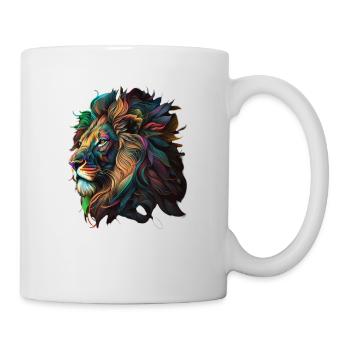 TÊTE DE LION MAJESTUEUX - Mug blanc - blanc - Droite