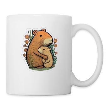 Capybara cuddles - Mug - white - Right