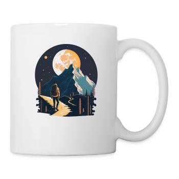 Randonnée en montagne au clair de lune - Mug blanc - blanc - Droite