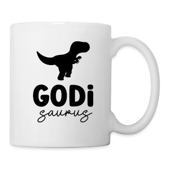 Godi Saurus zur Godi befördert Patentante Österrei - Tasse - Weiß - Rechts