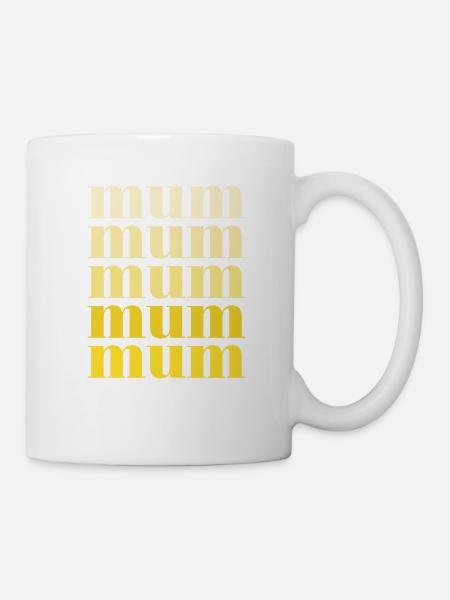 mum yellow - Mug - white