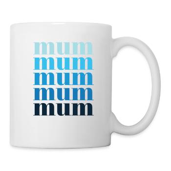 mum blau - Tasse - Weiß - Rechts