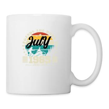 Juli 1985. Geburtstagsgeschenk Juli 1985. - Tasse - Weiß - Rechts