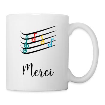 MERCI. MAÎTRESSE. MAÎTRE. MERCI MAÎTRESSE. MUSIQUE - Mug blanc - blanc - Droite