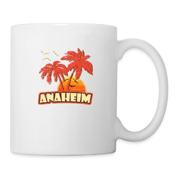 Anaheim Vintage-Sonnenuntergang - Tasse - Weiß - Rechts