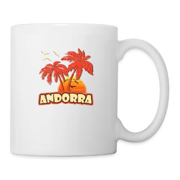 Andorra Vintage-Sonnenuntergang - Tasse - Weiß - Rechts