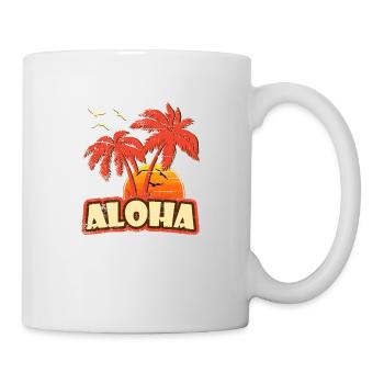 Aloha Vintage Sunset - Mug blanc - blanc - Droite