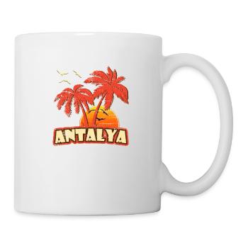 Antalya Vintage-Sonnenuntergang - Tasse - Weiß - Rechts