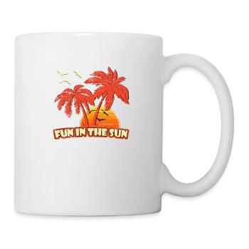 Spaß in der Sonne Vintage-Sonnenuntergang - Tasse - Weiß - Rechts