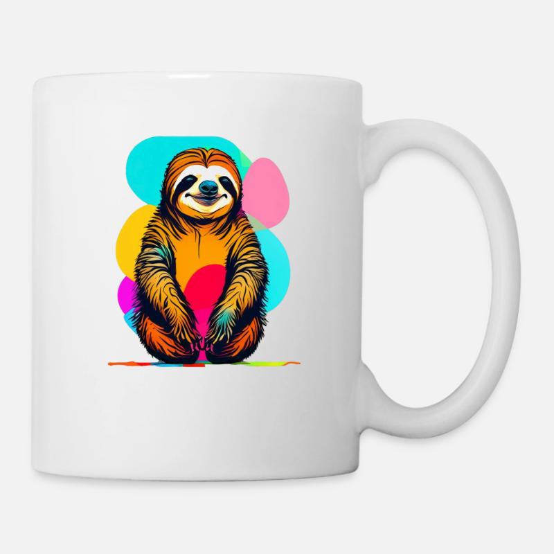 Faultier - Tasse - Weiß