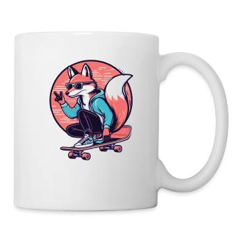 Skater-Fuchs - Tasse - Weiß - Rechts