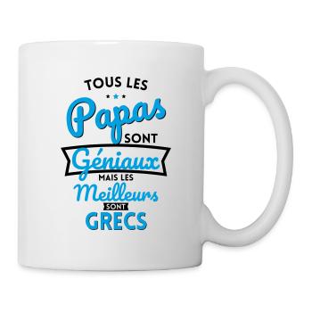 Papas géniaux mais les meilleurs sont Grecs - Mug blanc - blanc - Droite
