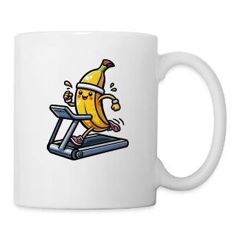 Banane en cours d’exécution - Mug blanc - blanc - Droite