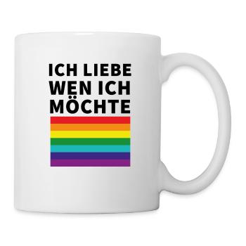 Ich liebe wen ich möchte Pride Flagge - Tasse - Weiß - Rechts