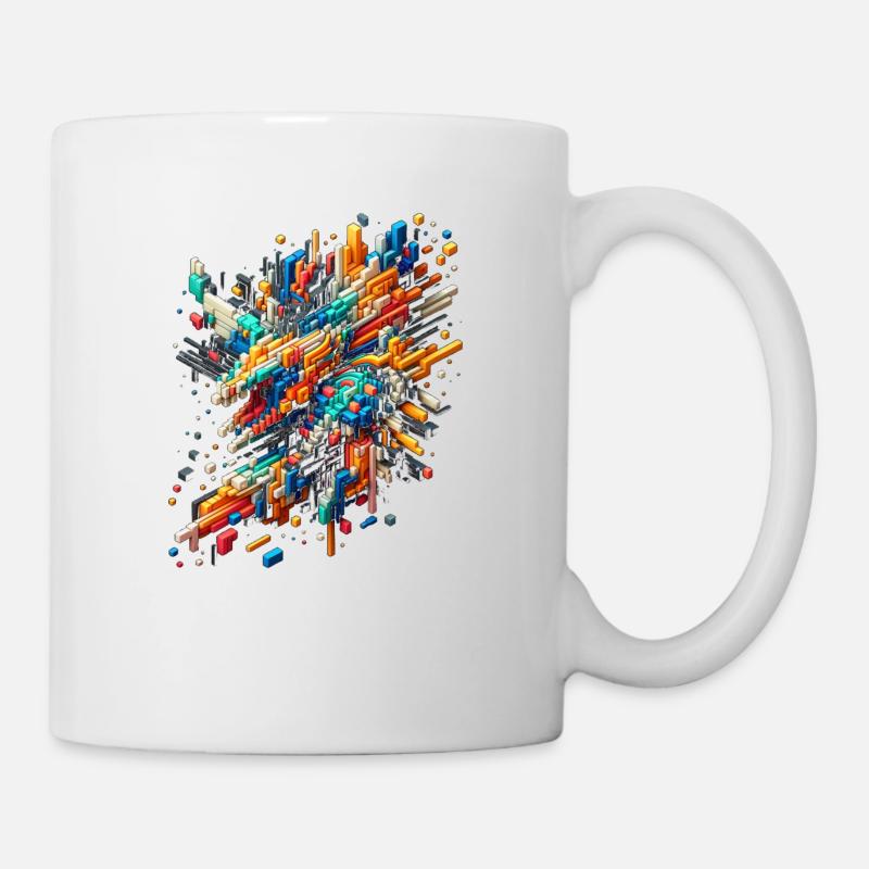 Voxel-Schaltungen - Tasse - Weiß