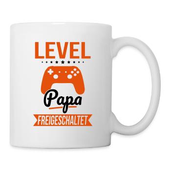 Level Papa freigeschaltet - Geschenkidee Vatertag - Tasse - Weiß - Rechts
