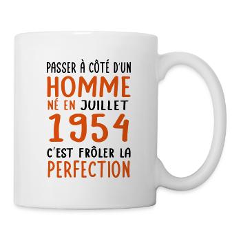 70th Birthday - Born in July 1954 - Mug - white - Right