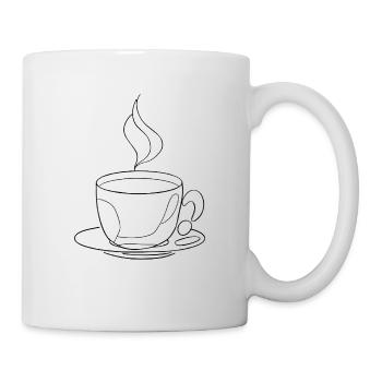 Lineart Coffee - Tasse - Weiß - Rechts
