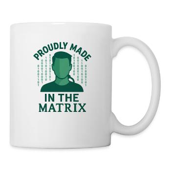 Proudly made in the in Binary. - Tasse - Weiß - Rechts