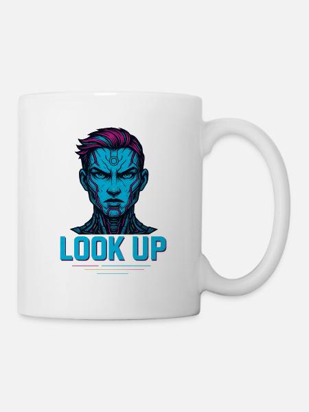 Look robot futuriste - Mug blanc - blanc