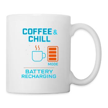 Coffe and chill battery recharging - Mug - white - Right