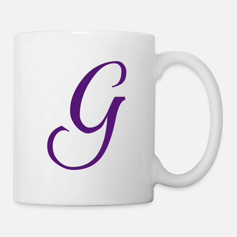 Buchstabe G - Tasse - Weiß