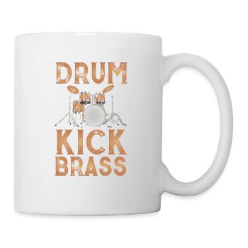 Drum design brown - Mug - white - Right