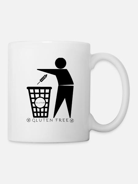 Gluten Container (schwarz) - Tasse - Weiß