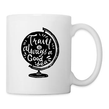 Reisen sind immer eine gute Idee (schwarz) - Tasse - Weiß - Rechts