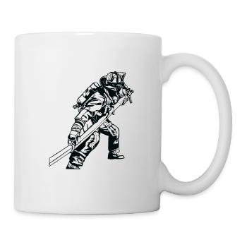 Feuerwehrmann - Tasse - Weiß - Rechts