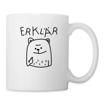 Erklär Bär - Tasse - Weiß - Rechts