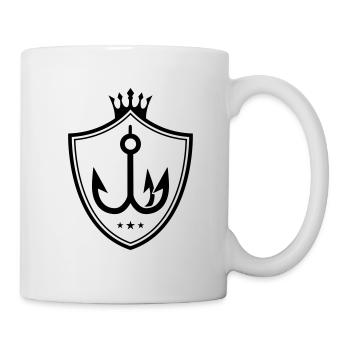 Pêcheur poisson pêche poisson hameçon armoiries - Mug blanc - blanc - Droite