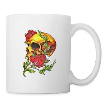Schädel - Tasse - Weiß - Rechts