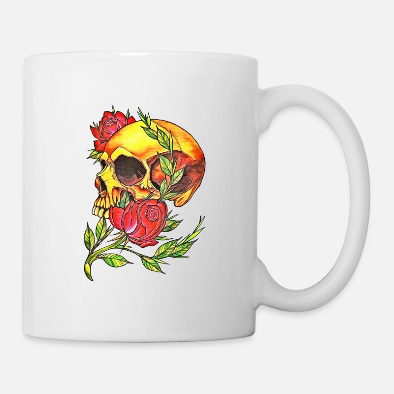Schädel - Tasse - Weiß