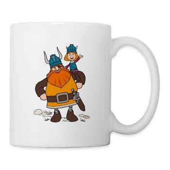 Wickie Und Die Starken Männer Halvar Trägt Wickie - Tasse - Weiß - Rechts