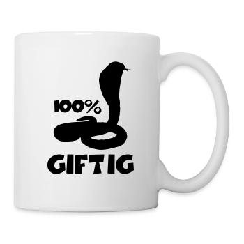 schlange giftig spruch - Tasse - Weiß - Rechts