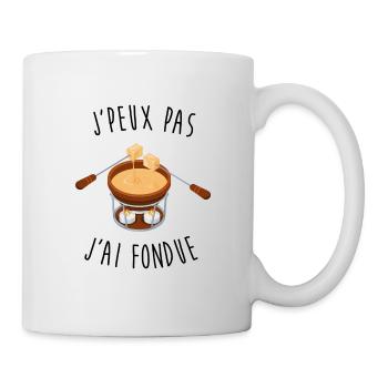 J'peux pas j'ai fondue - Mug blanc - blanc - Droite