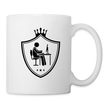 travailler bureau des armoiries d’affaires symbole - Mug blanc - blanc - Droite