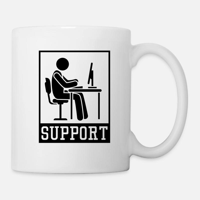 arbeiten office support berater - Tasse - Weiß