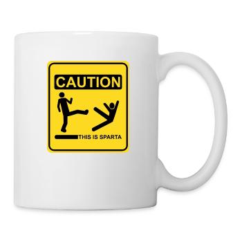 Beware this is sparta - Funny Spartans - Mug - white - Right