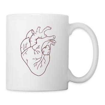 Human heart - Tasse - Weiß - Rechts