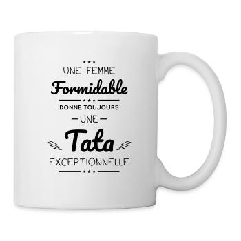 Une femme formidable donne une tata exceptionnelle - Mug blanc - blanc - Droite