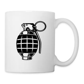 Grenade symbol - Mug - white - Right