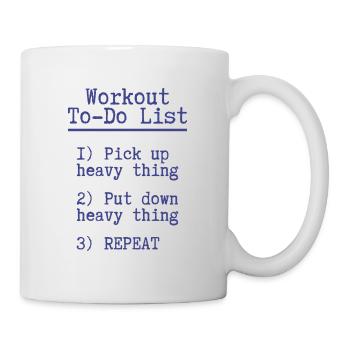 Entraînement à faire une liste Fitness Cadeau Gym Sport - Mug blanc - blanc - Droite