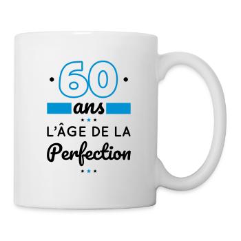 Anniversaire 60 ans - 60 ans âge de la perfection - Mug blanc - blanc - Droite