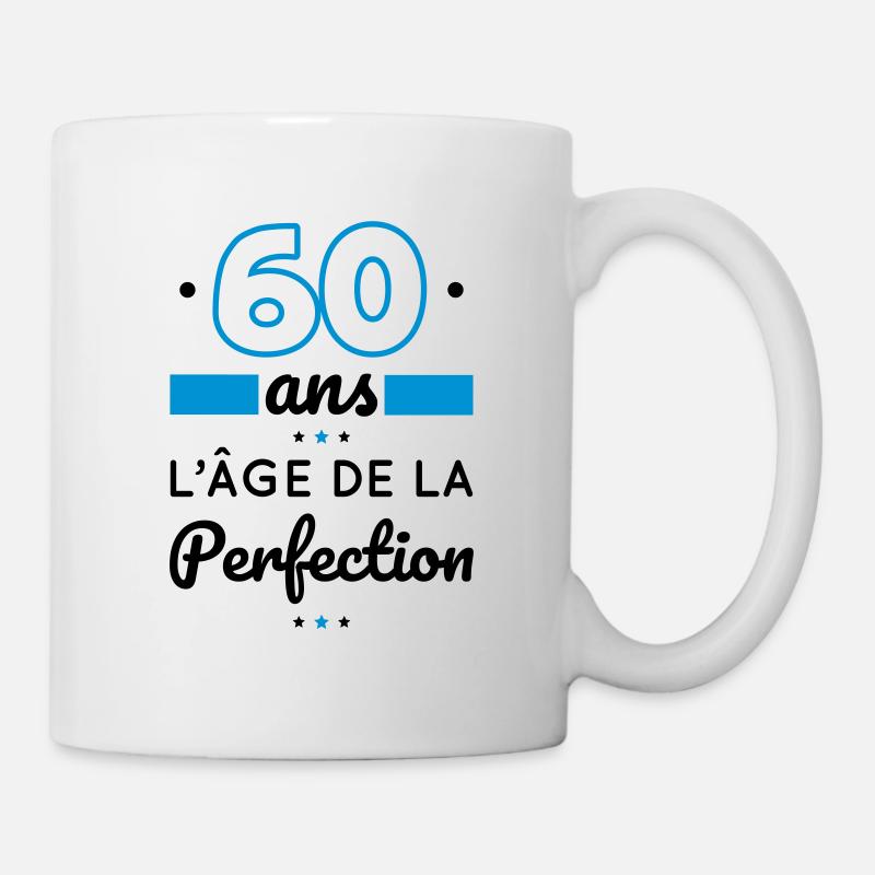 Anniversaire 60 ans - 60 ans âge de la perfection - Mug blanc - blanc