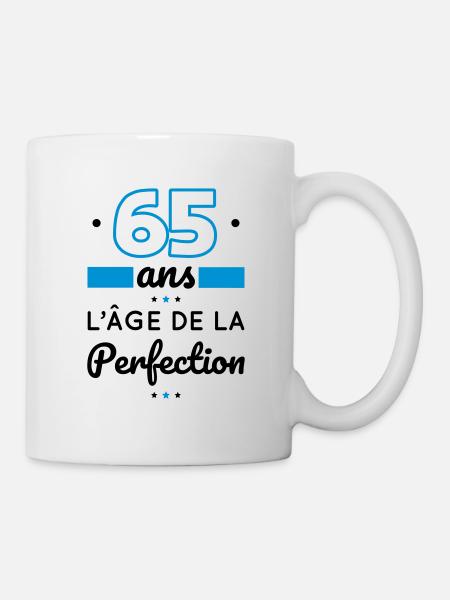 Anniversaire 65 ans - 65 ans âge de la perfection - Mug blanc - blanc